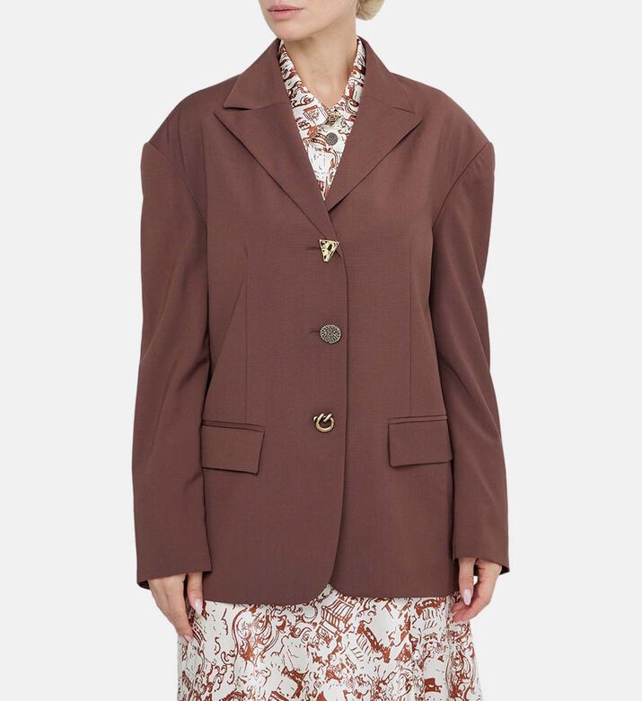 Enzo Wool Blend Tailored Blazer Enzo Wool Blend Tailored Blazer
