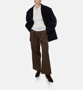 Source Unknown Draped Long-sleeve Wrap Top, Model View