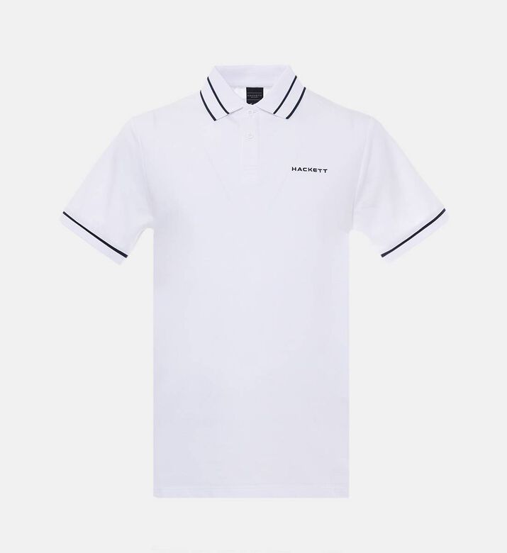 Hackett London Polo Hs, White, S, Packshot View