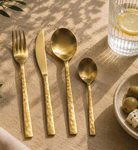 Guy Degrenne The Fuse Hammered 24-piece Cutlery Set, Packshot View