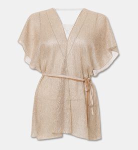 Blue For Burgundy Metallic Short-sleeve Jersey Top, Packshot View