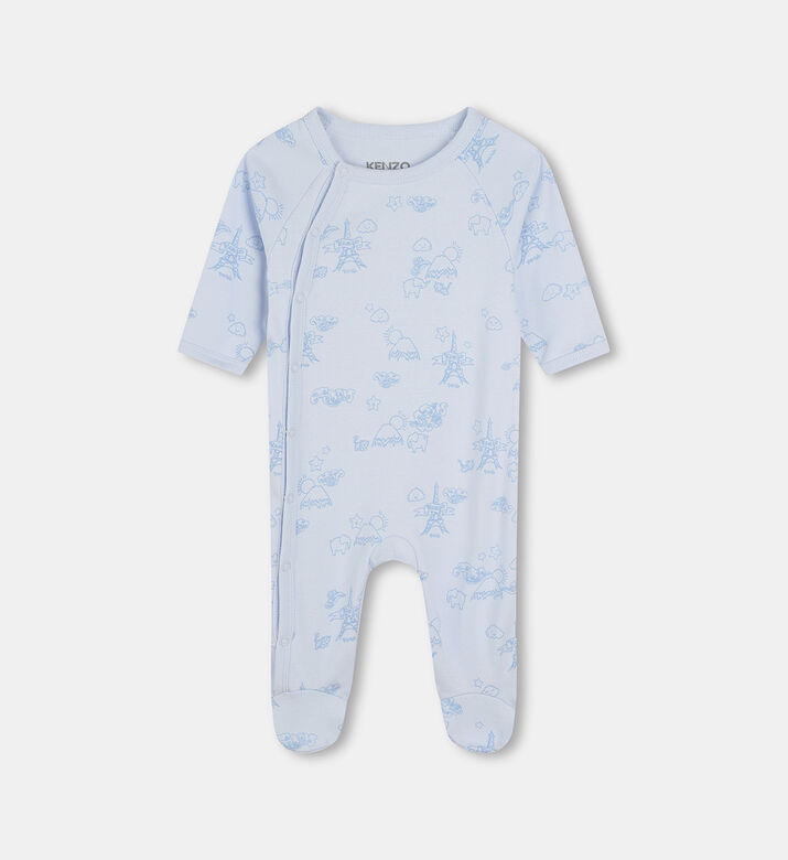 بيجامة بطبعة علامة تجارية على كاملها