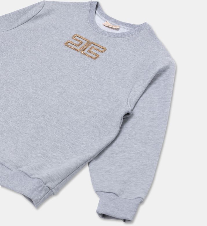 La Mia Bambina Sweater, Grey, 12.5y, Packshot View