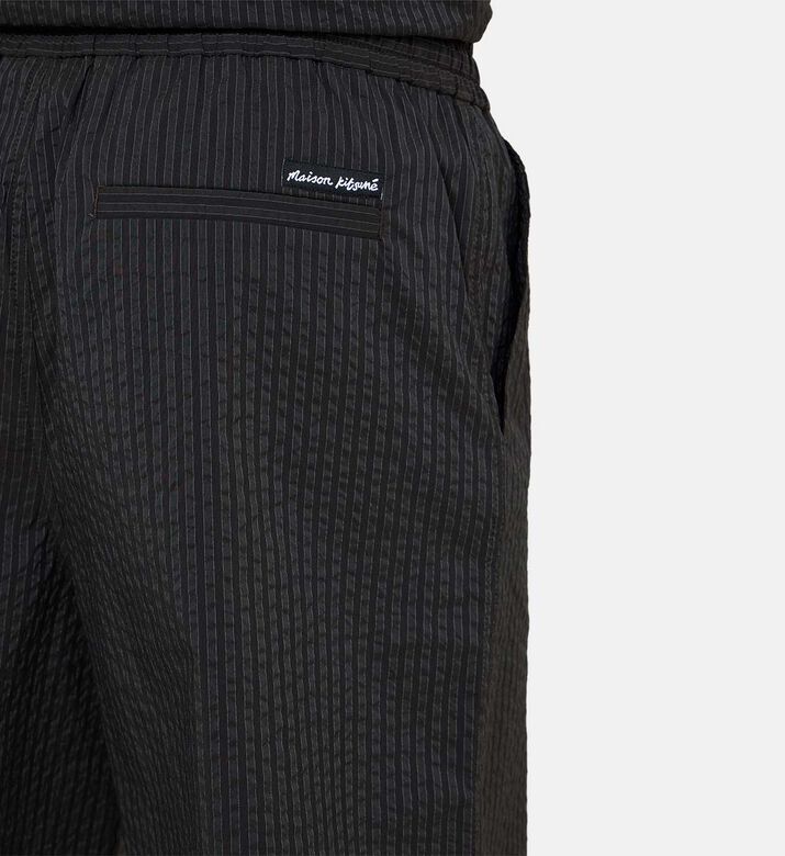 Textured Drawstring Bermuda Shorts