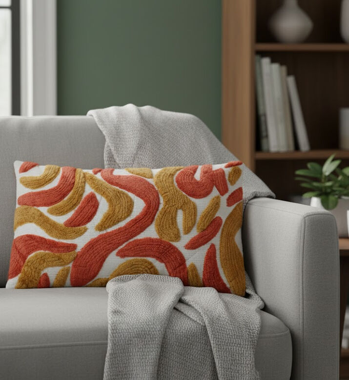 Home Deco and More Corduory Cotton Rectangular Cushion, Packshot View