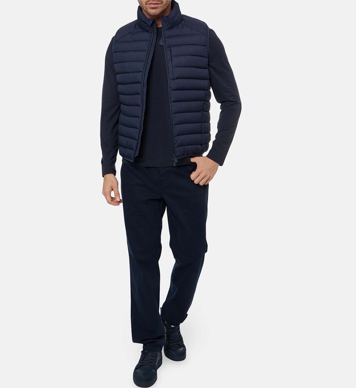 Save the Duck Padded Sleeveless Regular-fit Vest, Blue, L, Model View