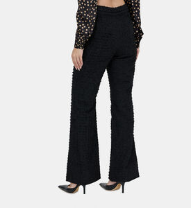 Tweed Gold Buttons Flared Trousers