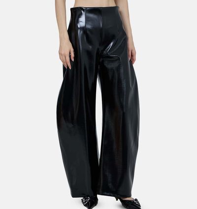 Faux Croc Rounded Pants