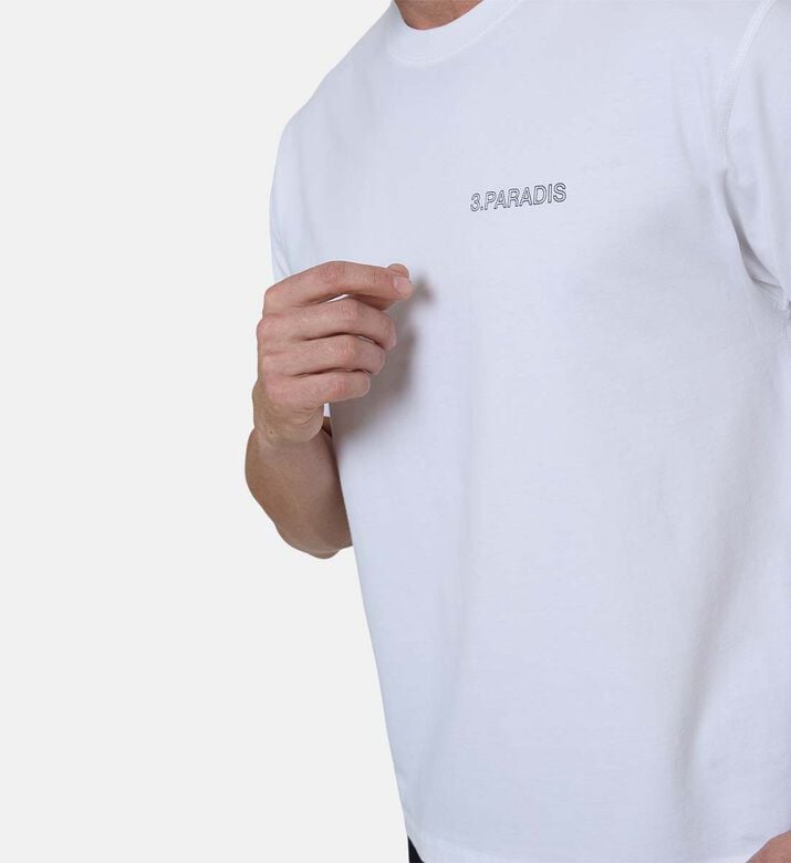 Cotton Logo-embroidery Crewneck T-shirt