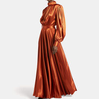 Satin Long-sleeve Dress