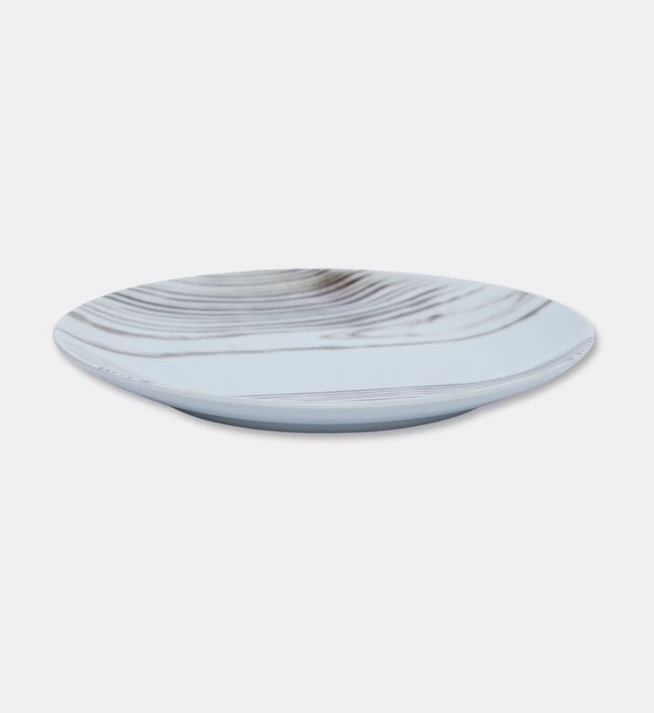 Spal Abstract Stripe Wood Desert Plate, Packshot View
