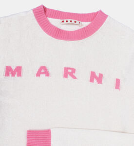 سويت شيرت محبوك مقسم بألوان للبنات