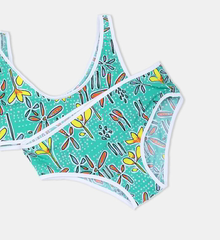 Girl Floral-print 2-piece Bikini Girl Floral-print 2-piece Bikini