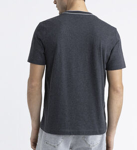 Striped Ribbing Neck T-shirt