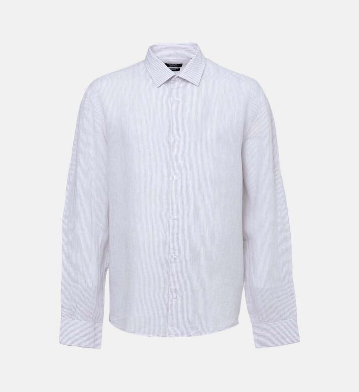Linen Stripped Button-down Shirt
