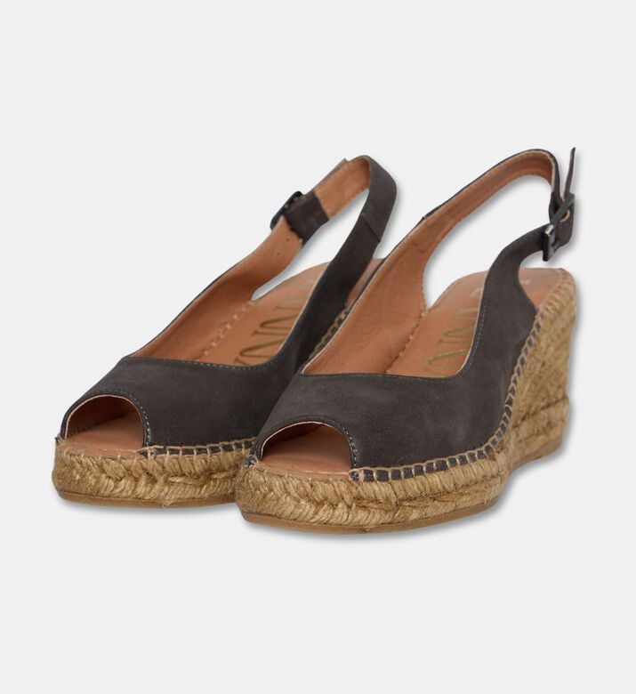 Kanna Shoes Sandal Wedge, Dark-grey, Eu-41, Packshot View