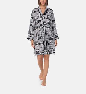 Newspaper-print Robe