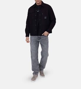 جاكيت بنمط قميص فضفاض كانفاس