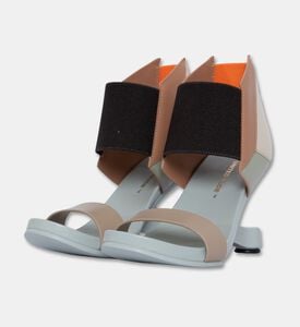 UN United Nude Cow Leather Hollowed Heel Sandals, Beige, Eu-41, Packshot View