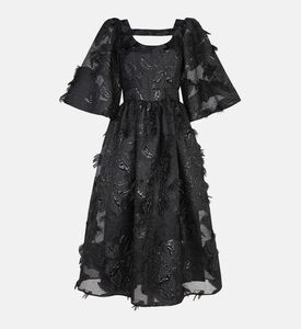 Poca and Poca Feather Detail Long-sleeve Dress, Packshot View