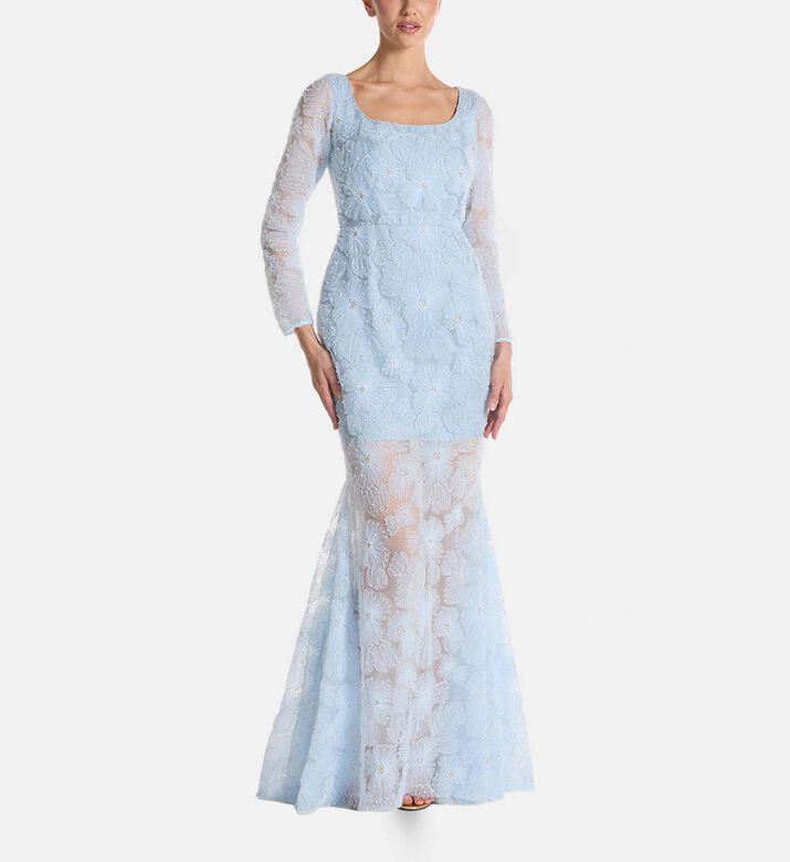 Savanna Dress, Blue, L, Model View