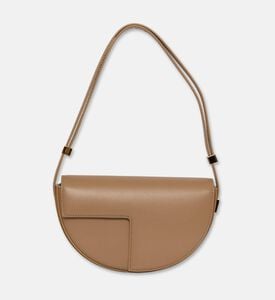 Patou Half-moon Gold-tone Hardware Cut-out Bag, Beige, Packshot View