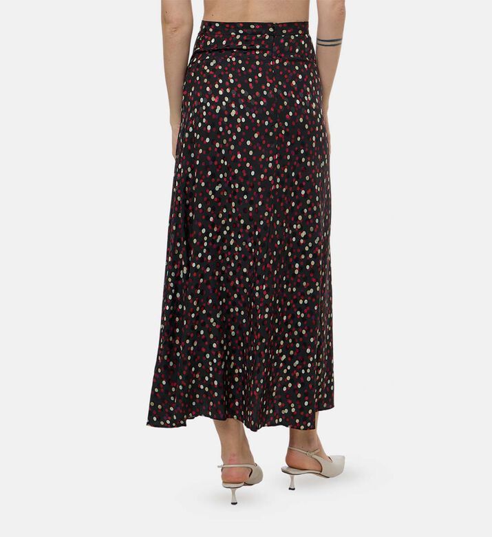 Isabel Marant Polka-dot Print Flared Skirt, Model View