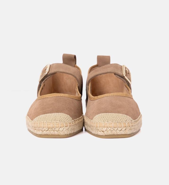 Buckle Strap Jute Sole Ballerina