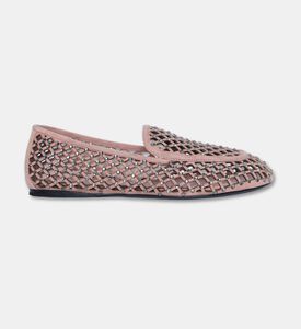 Lola Cruiz Crystal-stud Suede Loafers, Nude, Eu-38, Packshot View