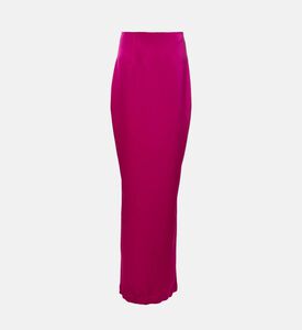Savanna Satin High Leg Maxi Skirt, Pink, S, Packshot View