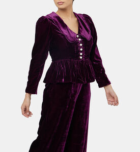 بلوزة الأميرة المخملية بيبلوم