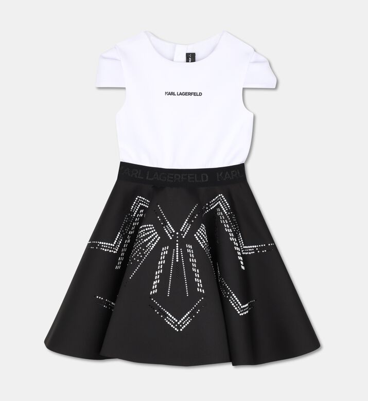 Karl Lagerfeld Cap Sleeve Scuba Skirt Dress, Packshot View