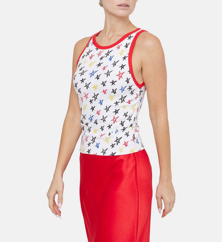 Allen Cotton Star-print Tank Top