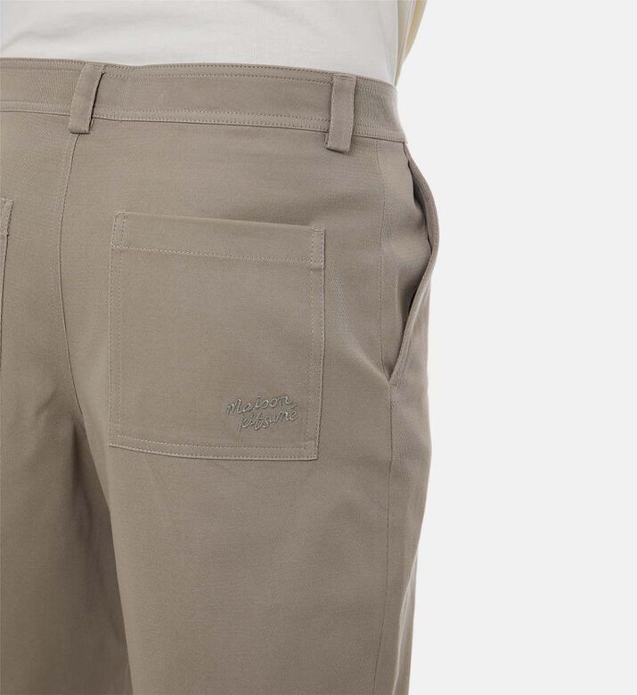 Classic Button Closure Regular-fit Pants