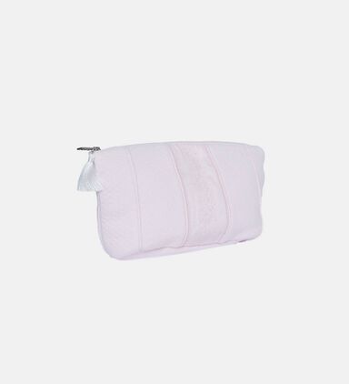 Embroidered Detail Cosmetic Bag