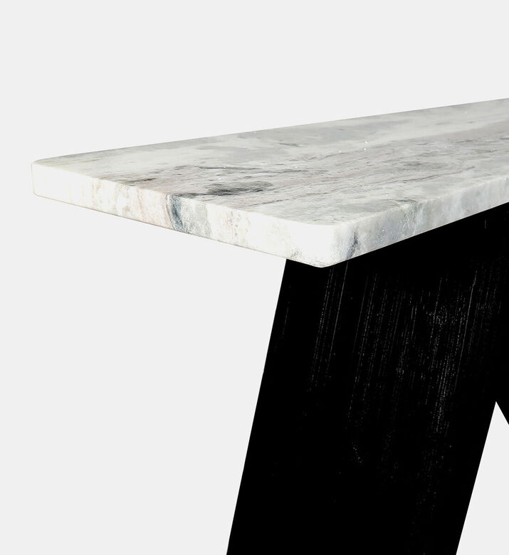 Home Deco and More Alaska Marble Wood Console Table, Packshot View Home Deco and More Alaska Marble Wood Console Table, Packshot View