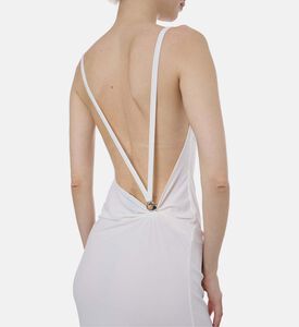 Draped Fitted Maxi Dress