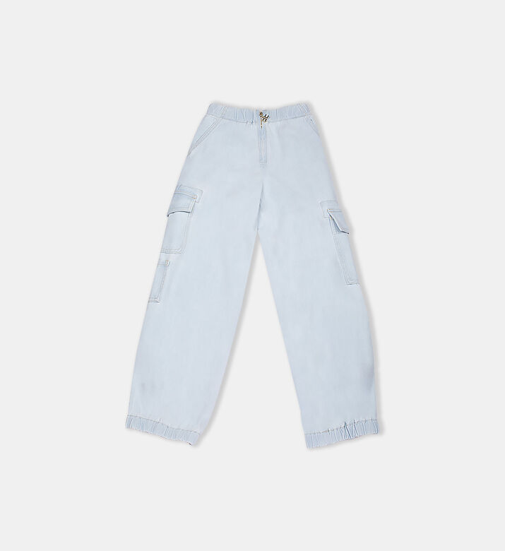 Logo-badge Cargo Denim Pants