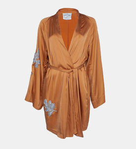 كيمونو ساتان حريري مطرز