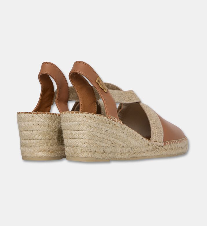 Toni Pons Tossa Metallic Leather Mid-wedge Closed-toe Espadrille, Light-brown, Eu-42, Packshot View