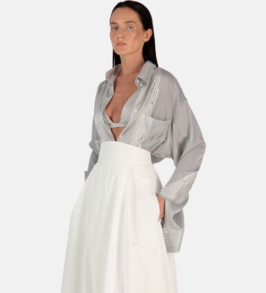 Balloon Midi Asymmetrical Skirt