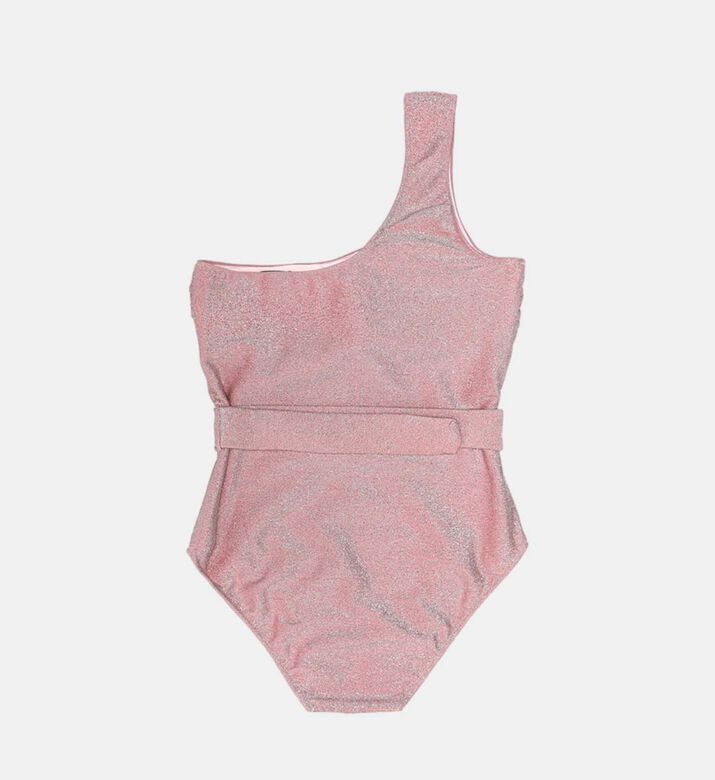 ملابس سباحة لامعة بكتف واحد