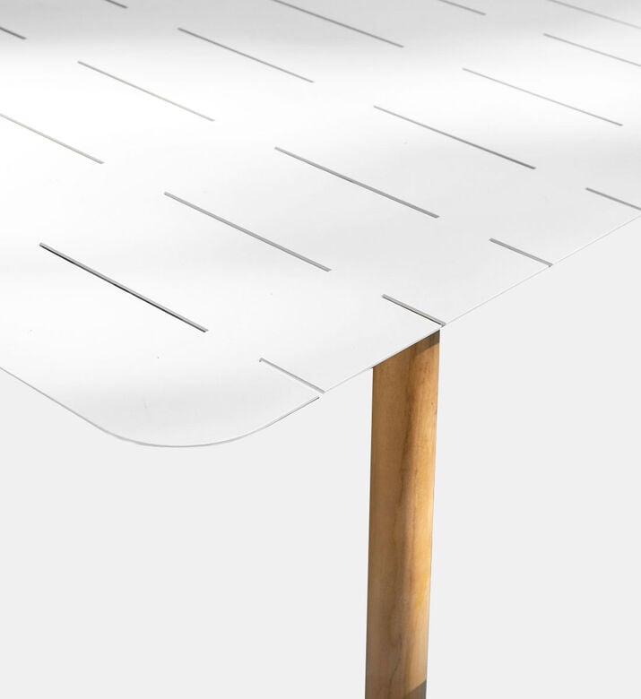 Alicante Aluminum Teak Wood Table