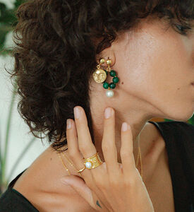 Ottoman Hands Pearl Design Band Ring, Packshot View