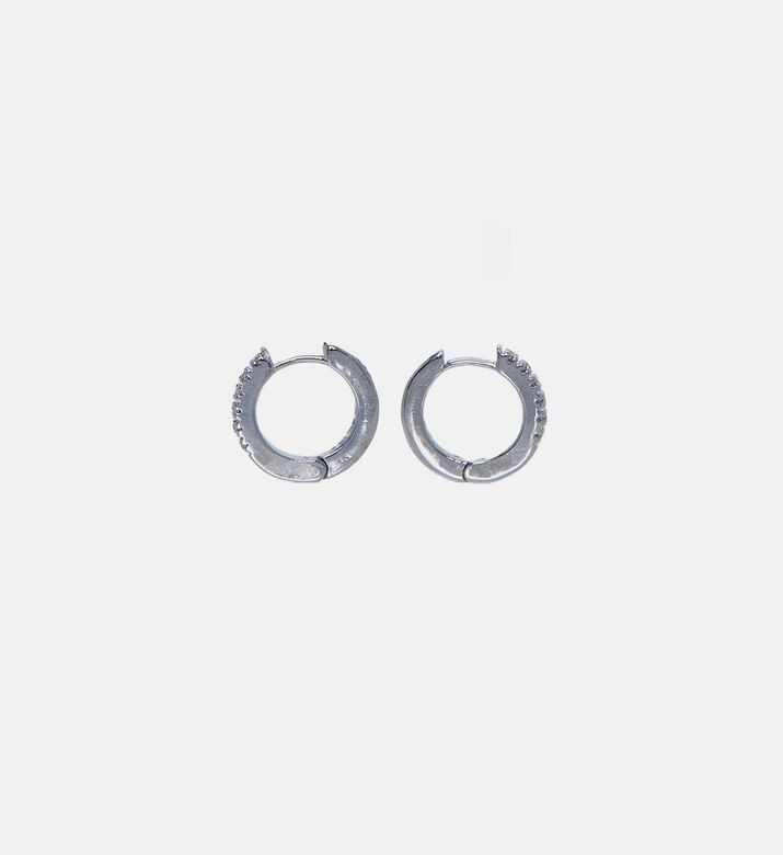 White Gold Diamond-details Earrings