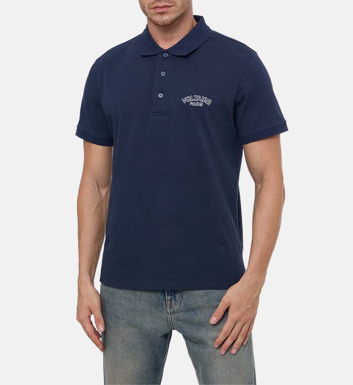 Zadig et Voltaire Button Placket Short-sleeve Polo Shirt, Model View