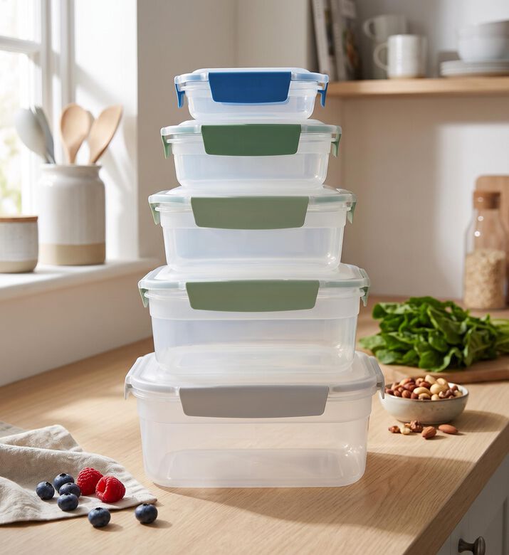 Joseph Nest Lock 5-piece Containers Set, Green, Model View