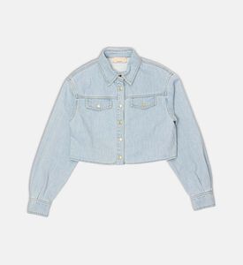 La Mia Bambina Denim Long-sleeve Shirt, Packshot View
