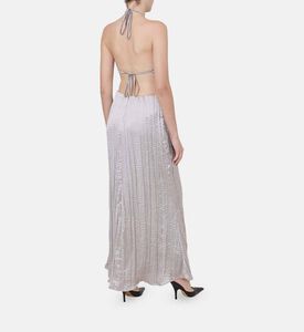 Halter Neck Side Cut-out Maxi Dress