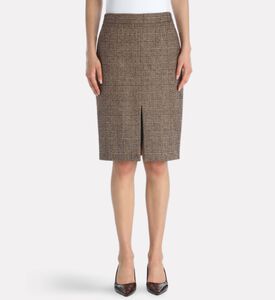 Luisa Spagnoli Fornaio Front Slit Knee-length Pencil Skirt, Model View